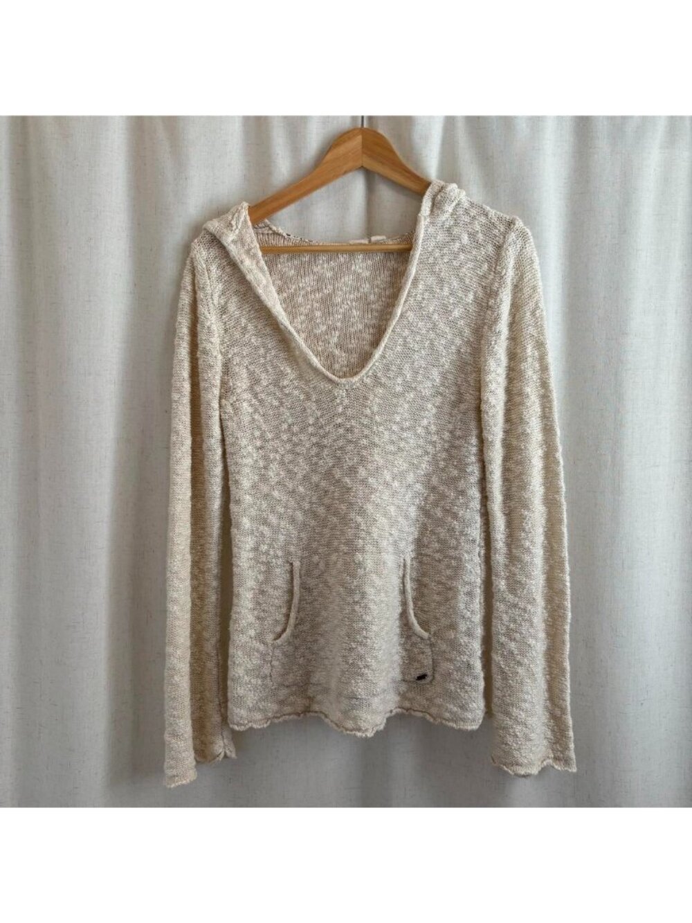 Cream Roxy Boho Beach Sweater Pullover